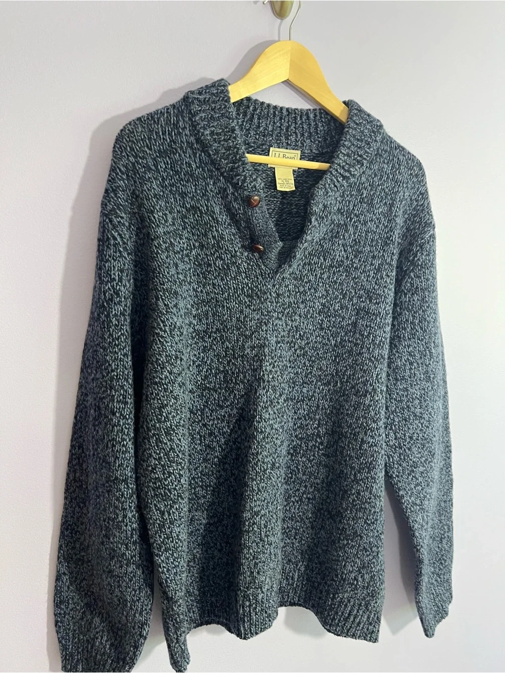 Vintage LL Bean Lambs Wool Raglan Sweater